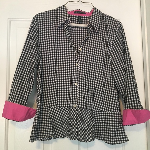 Ralph Lauren Tops - Plaid Button Down Collar Blouse Ralph Lauren Top